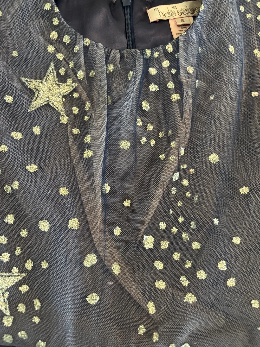 Halabaloo Navy and Silver Star-Embellished Tulle Party Dress - Picture 4 of 5